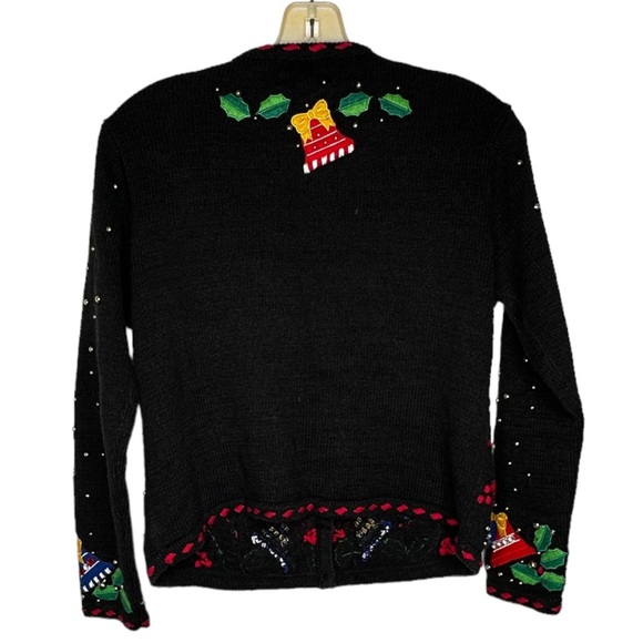 Vintage Designers Originals Studio Ho Ho Ho Christmas‎ Cardigan Sweater - Picture 4 of 6